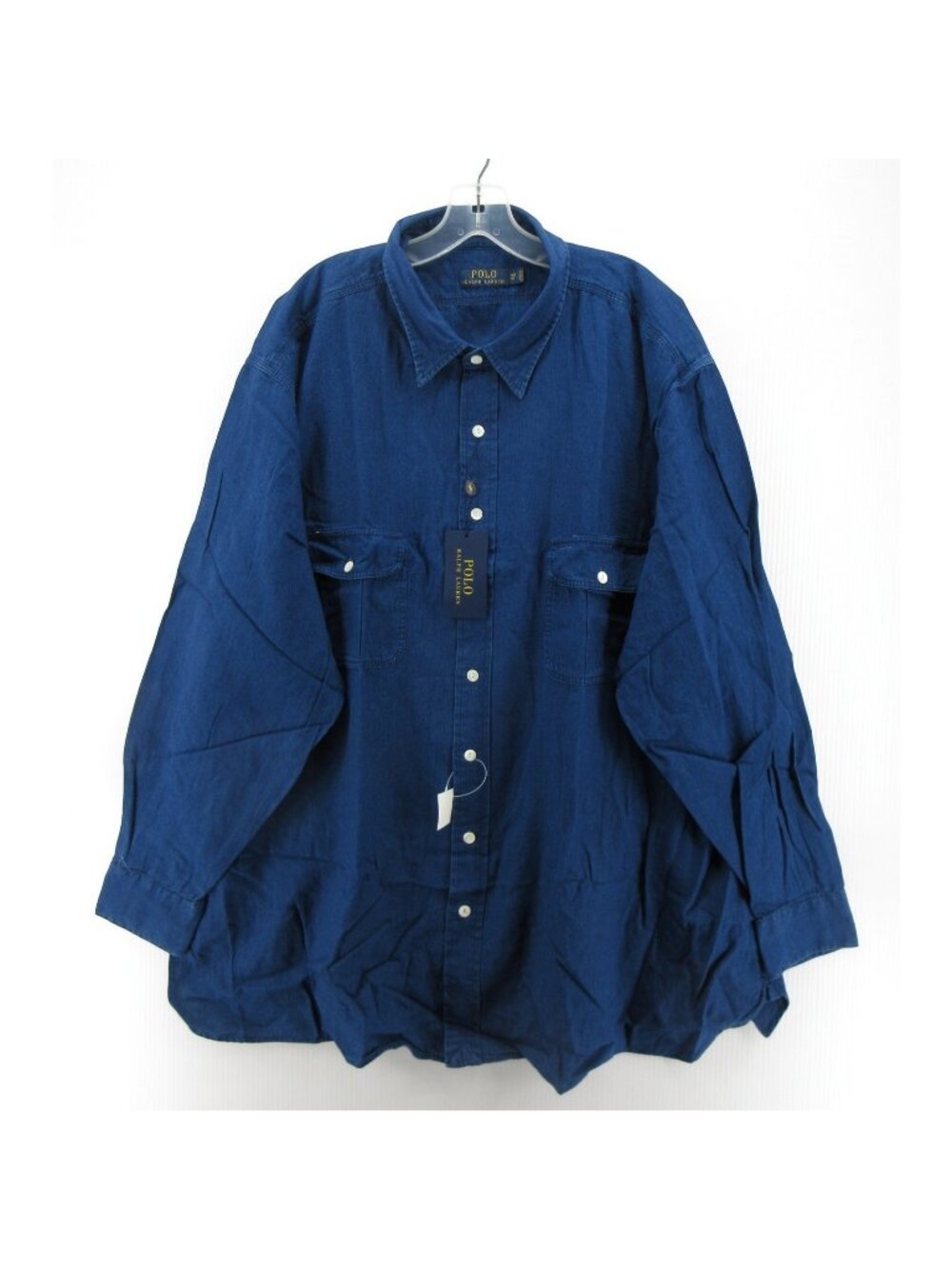 Polo Ralph Lauren Shirt 3XB Big Indigo Button Up Work Utility Heritage